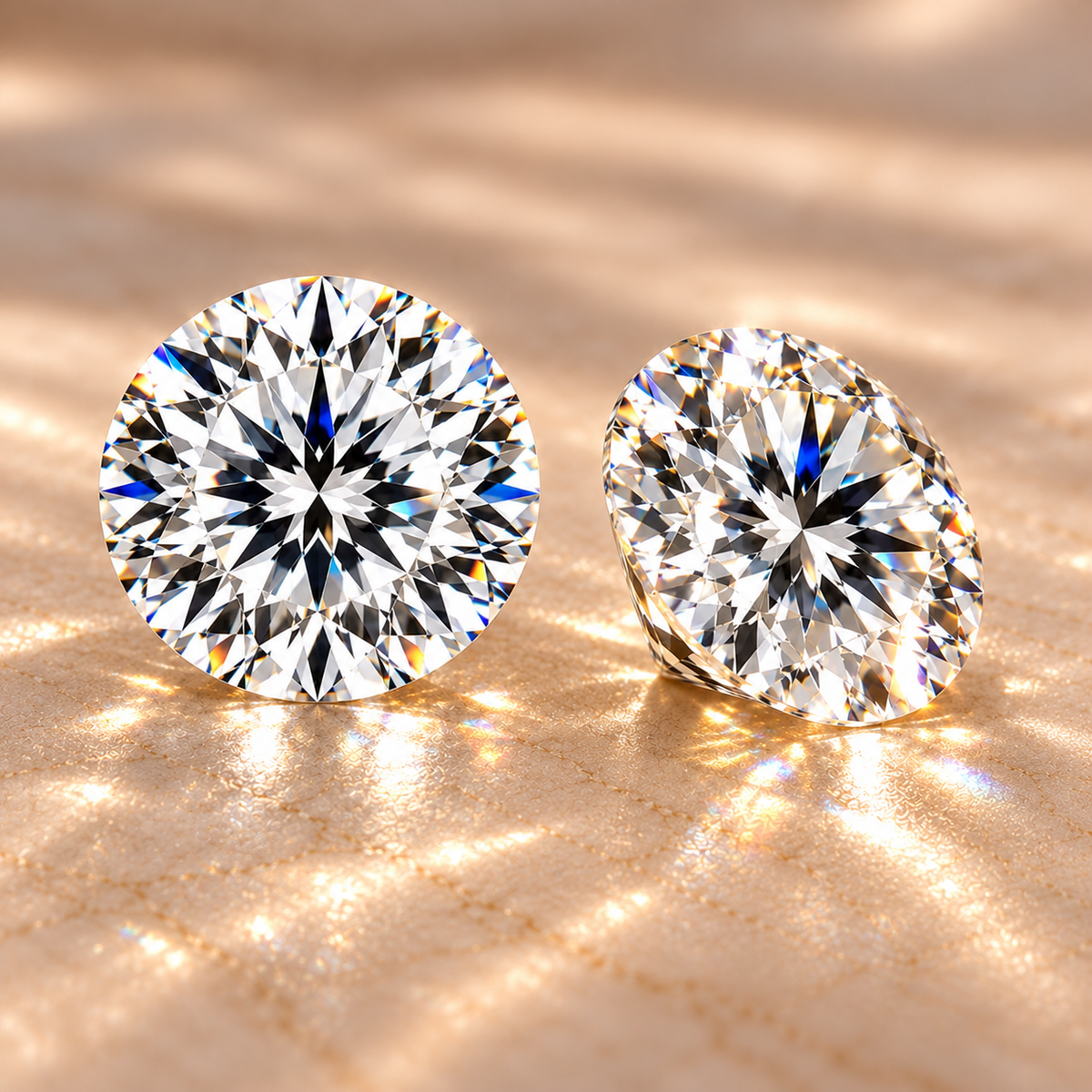 Moissanites Redondos com Corte Brilhante 