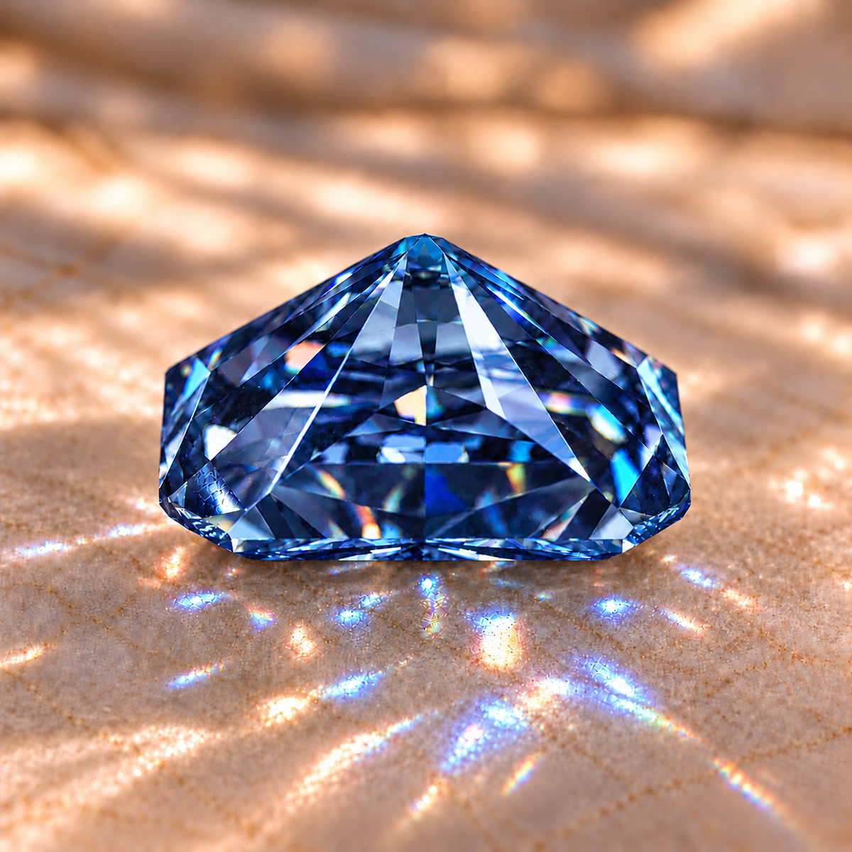 Royal Blue Radiant Cut Moissanites