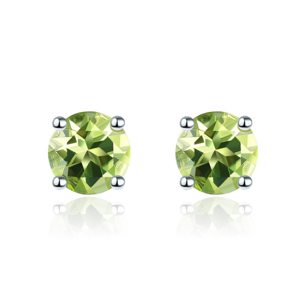4mm Round Cut Natural Gemstone Stud Earrings - Your Choice of Gemstone - Premium Jewelry from Dazzling Delights - Just $63.95! Shop now at Dazzling Delights