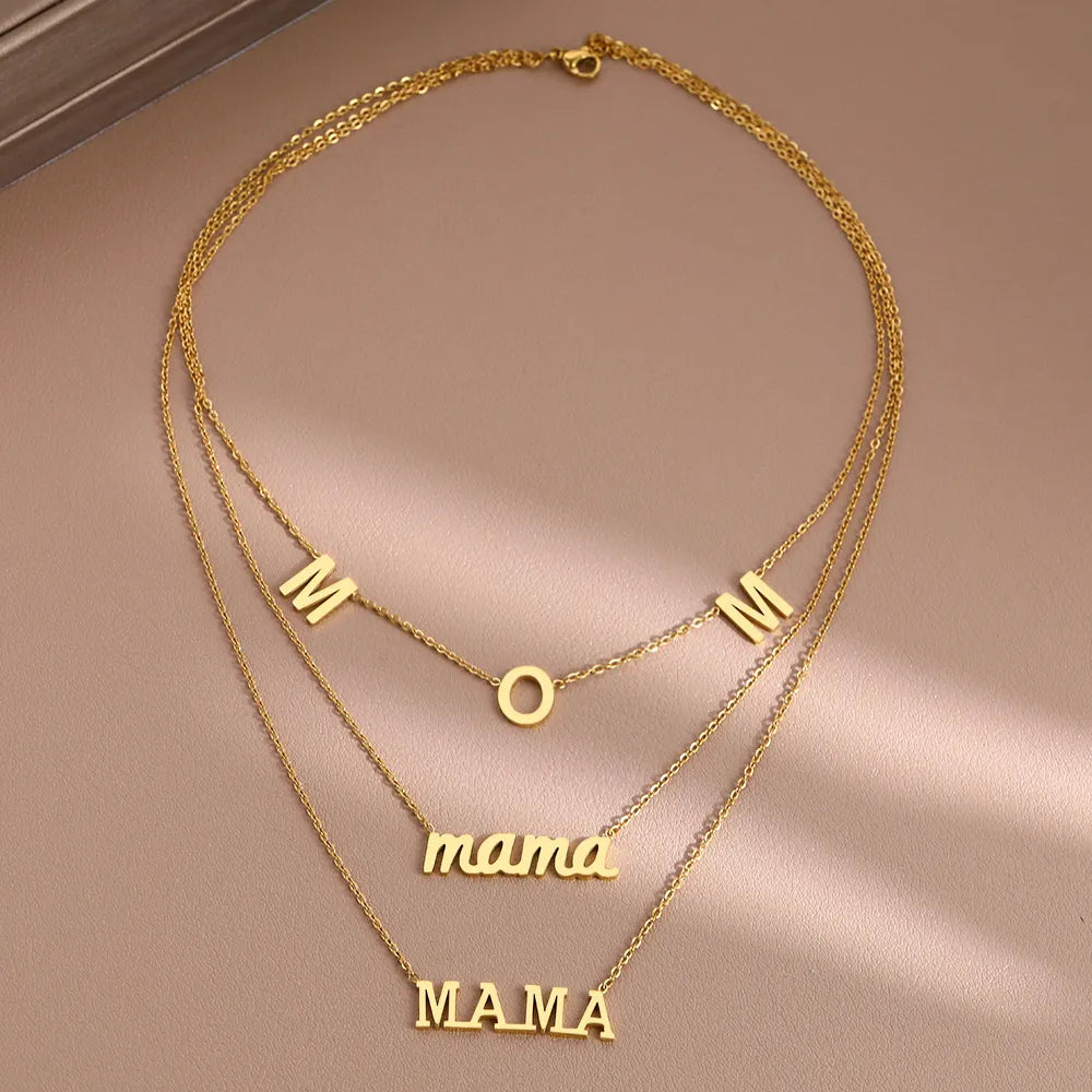 Titanium Triple Layer Mom Pendant Necklace - Premium Jewelry from Dazzling Delights - Just $31.95! Shop now at Dazzling Delights