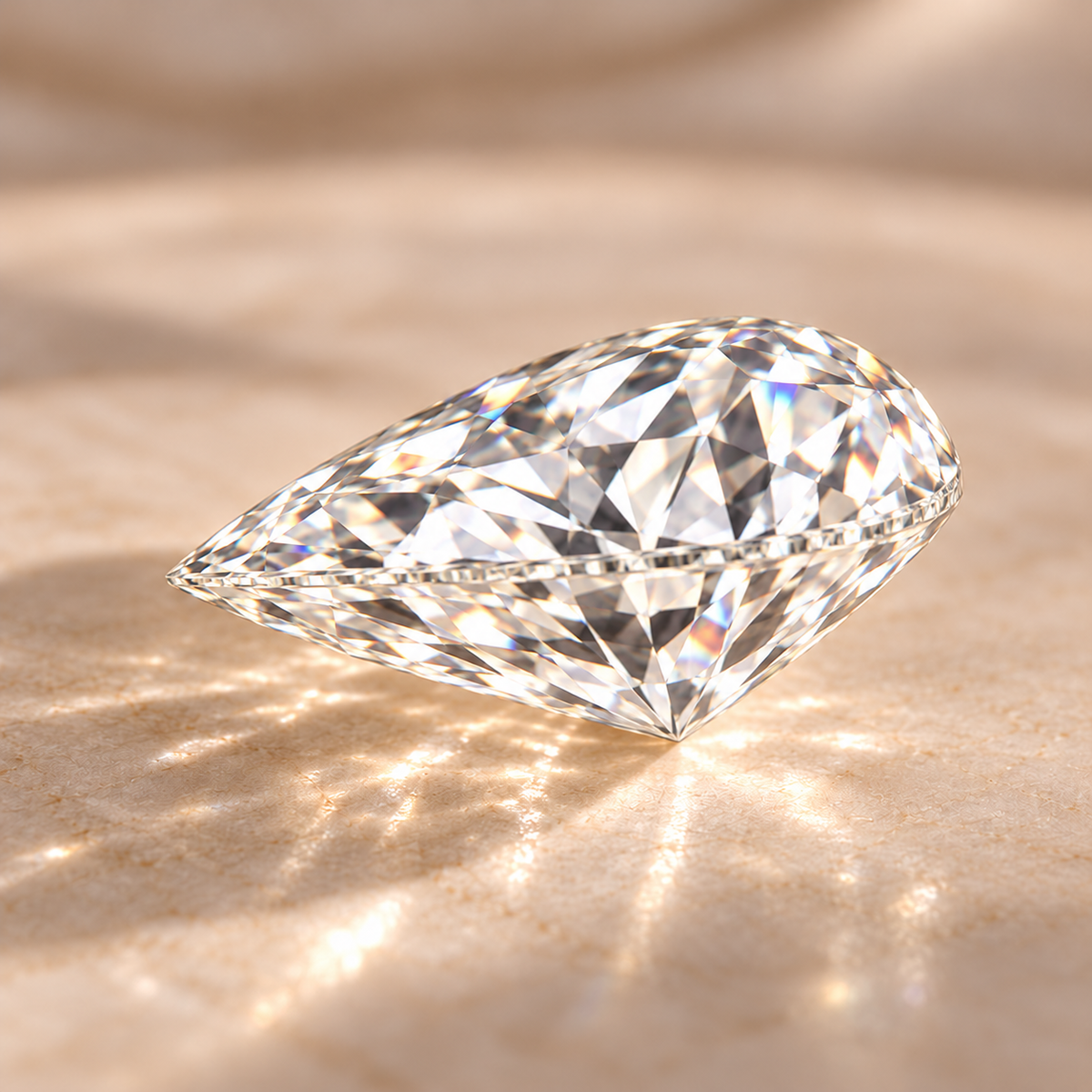 Pear cut loose moissanite – D Colour VVS1
