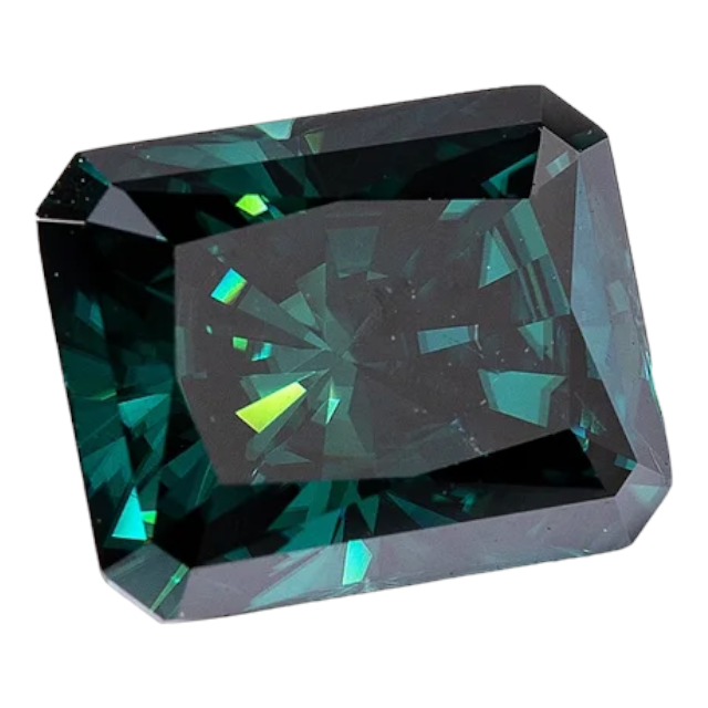 Forest Green Radiant Cut Moissanites - Premium Jewelry from Dazzling Delights - Just $83.33! Shop now at Dazzling Delights