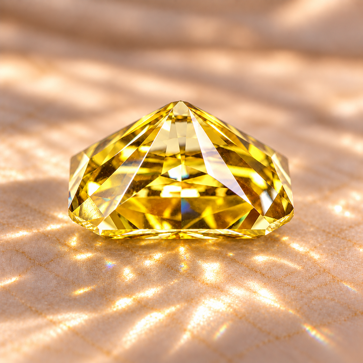 Sun Yellow Radiant Cut Moissanites