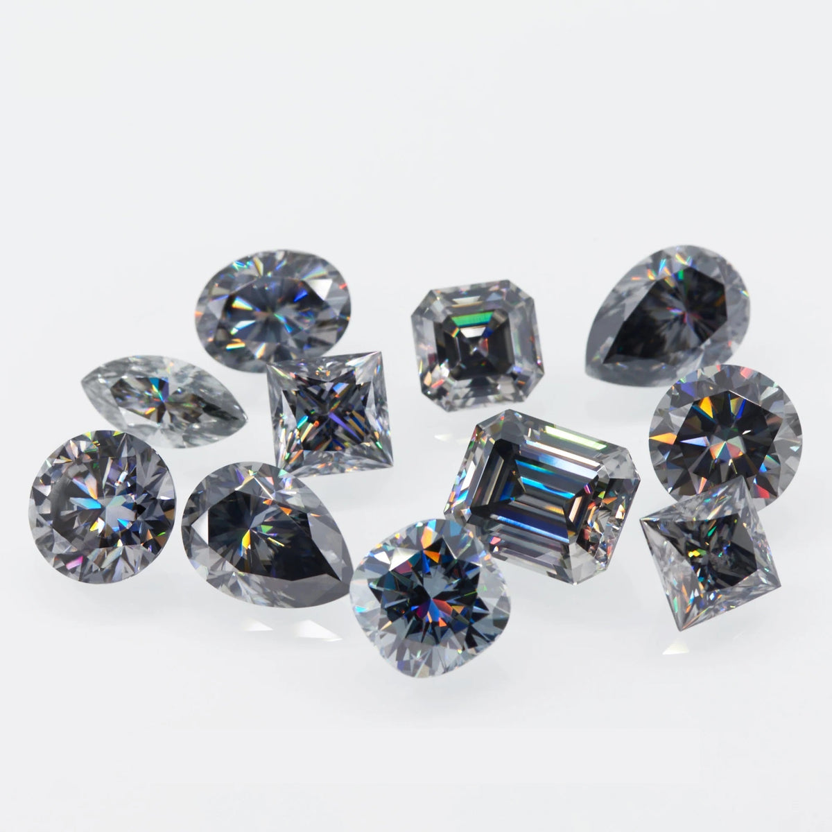 Grey Asscher Cut Moissanites - Premium Jewelry from Dazzling Delights - Just $83.33! Shop now at Dazzling Delights