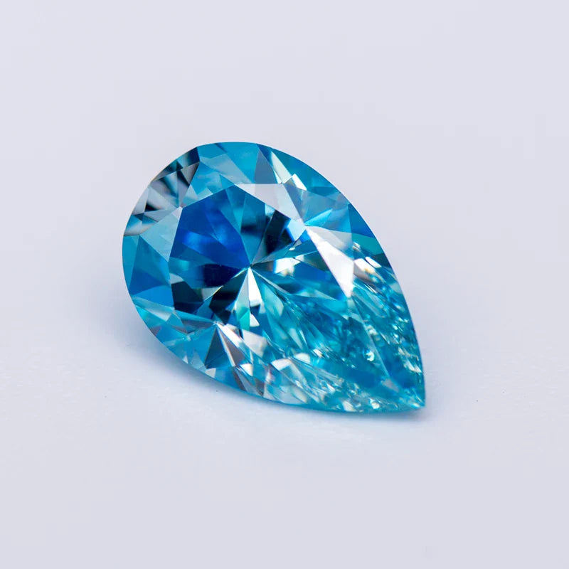 Sea Blue Pear Cut Moissanites - Premium Jewelry from Dazzling Delights - Just $83.33! Shop now at Dazzling Delights