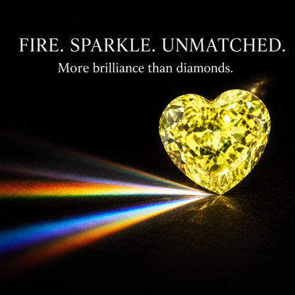 Vivid Canary Yellow Heart Cut Moissanites
