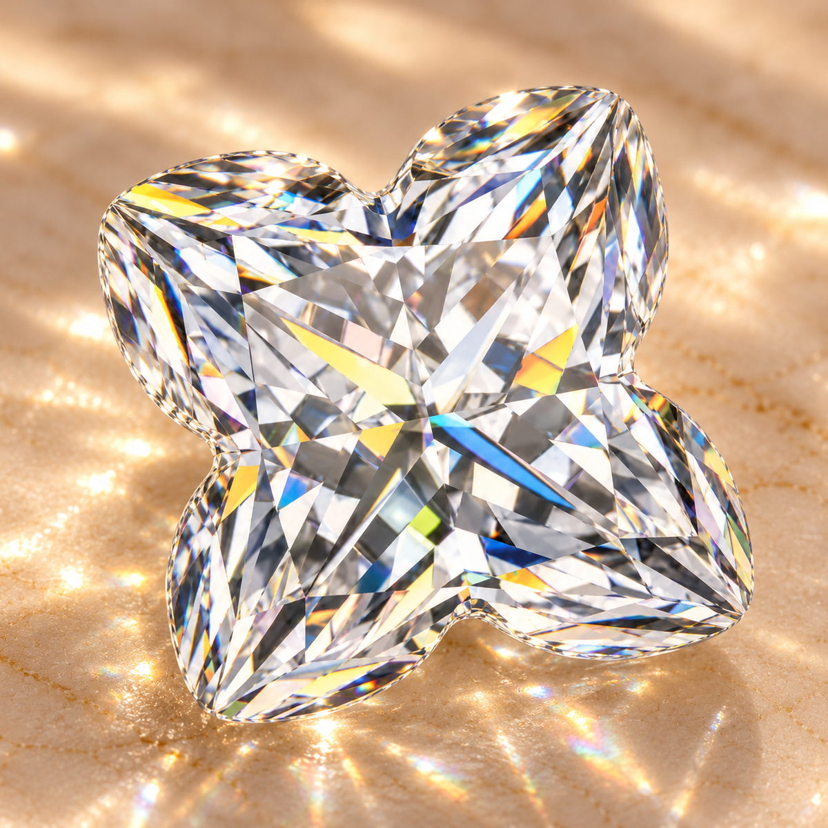 Four Leaf Clover Cut Loose Moissanite – D Colour VVS1