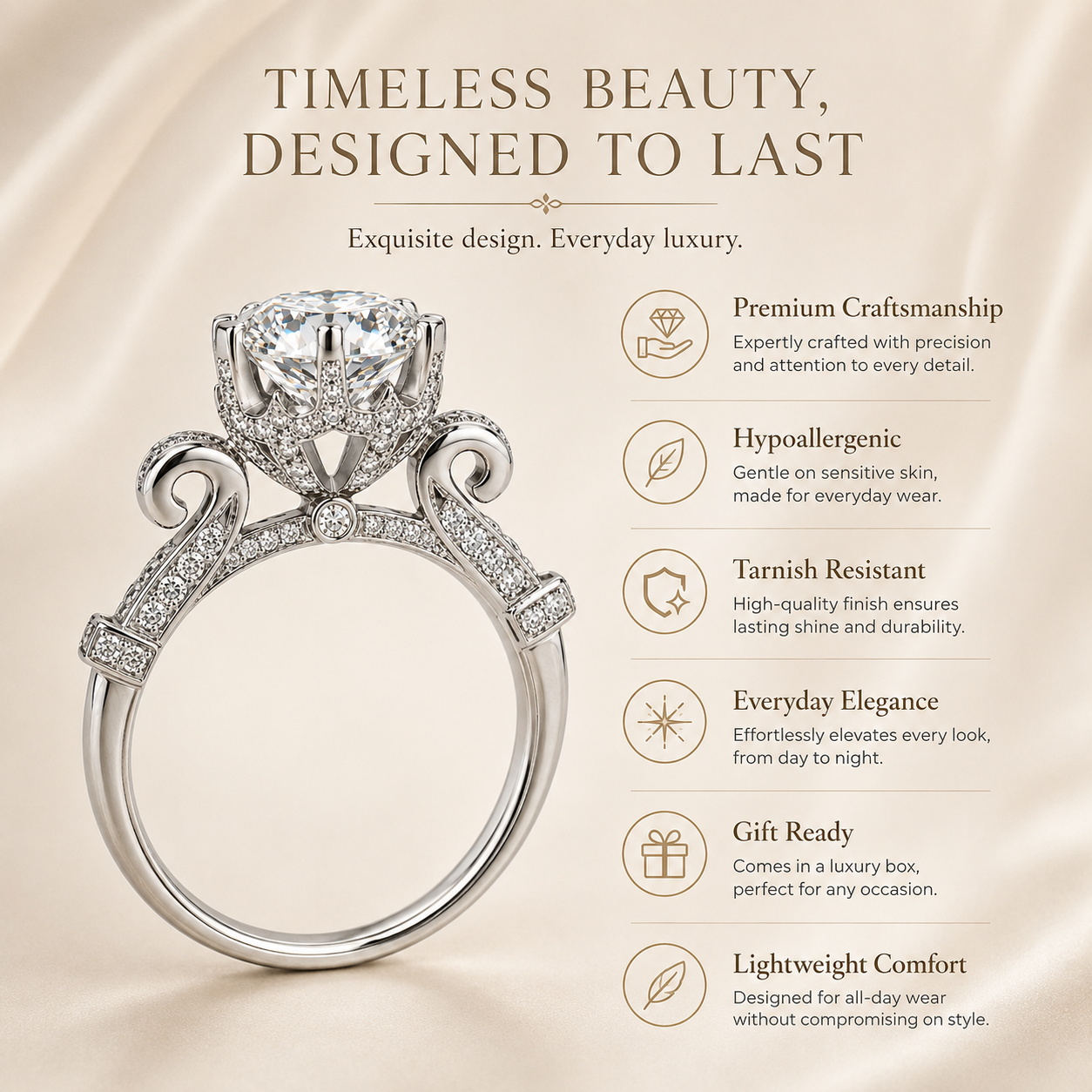 Protea Royale Moissanite Engagement Ring