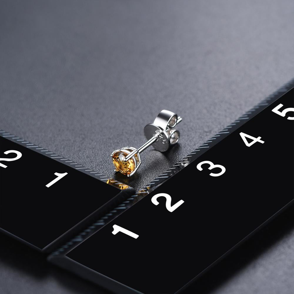 4mm Round Cut Natural Gemstone Stud Earrings - Your Choice of Gemstone - Premium Jewelry from Dazzling Delights - Just $63.95! Shop now at Dazzling Delights