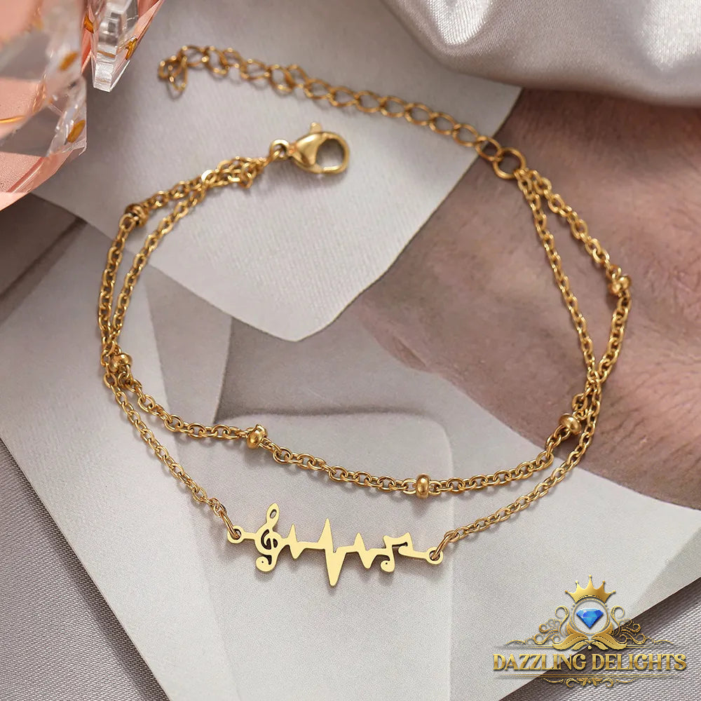 Titanium Musical Heartbeat Bracelet - Premium Jewelry from Dazzling Delights - Just $27.95! Shop now at Dazzling Delights