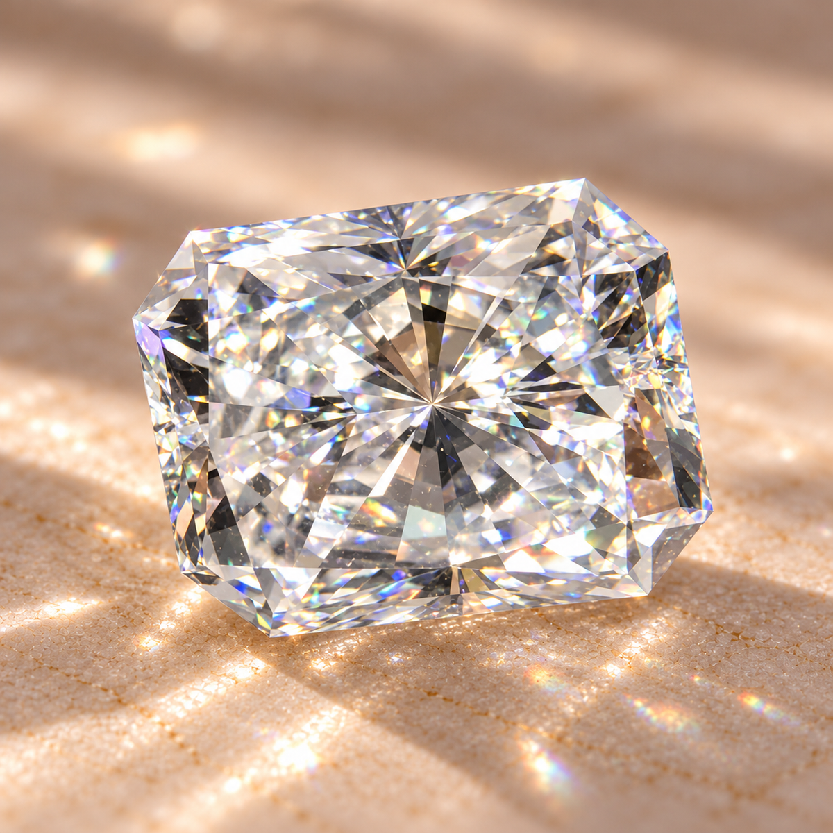 Moissanites de Corte Radiante 