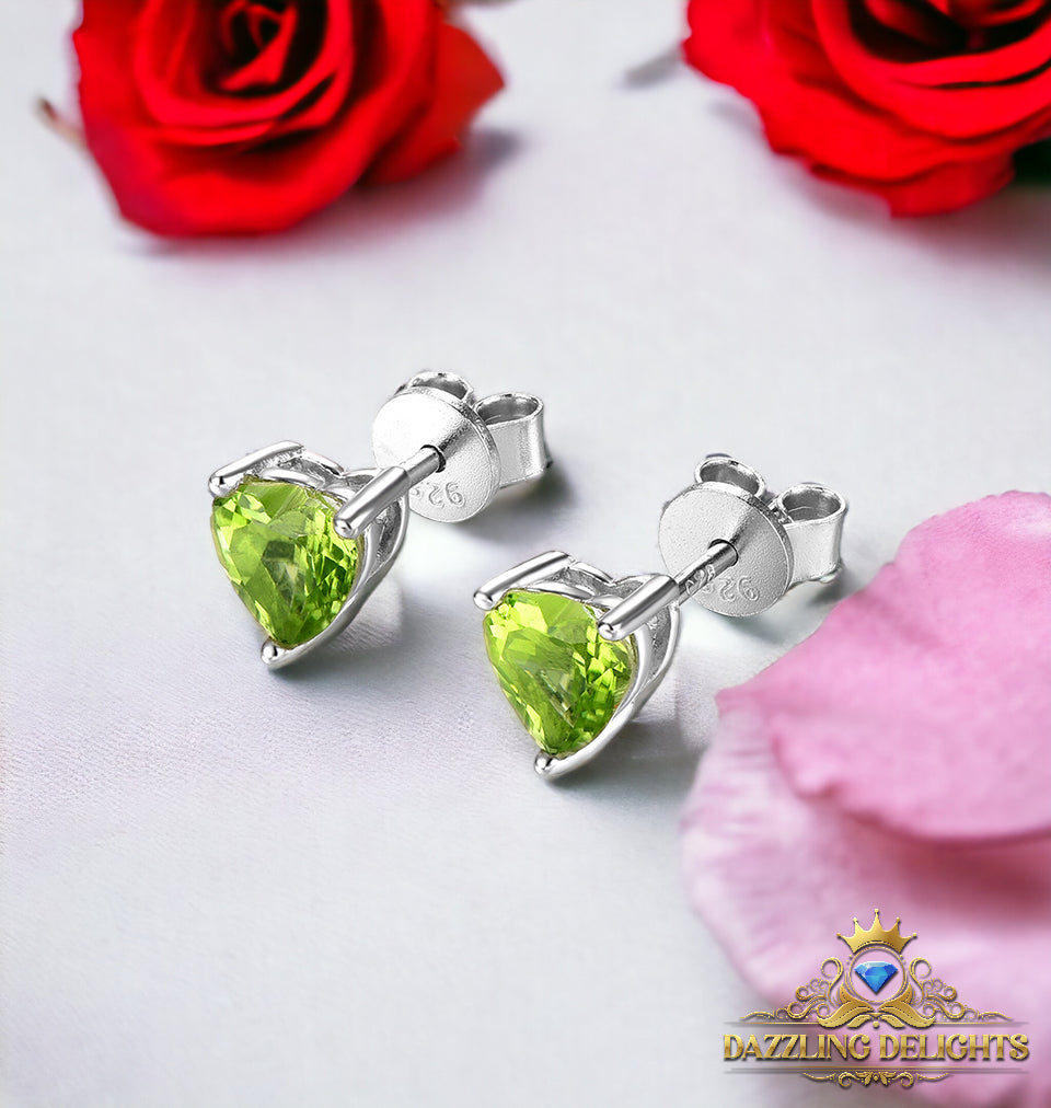 6x6mm Heart Cut Natural Gemstone Stud Earrings - Your Choice of Gemstone - Premium Jewelry from Dazzling Delights - Just $59.95! Shop now at Dazzling Delights