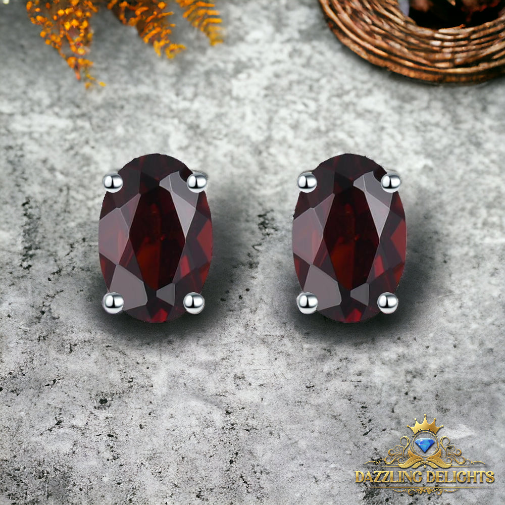 6x4mm Oval Cut Natural Gemstone Stud Earrings - Your Choice of Gemstone - Premium Jewelry from Dazzling Delights - Just $55.95! Shop now at Dazzling Delights