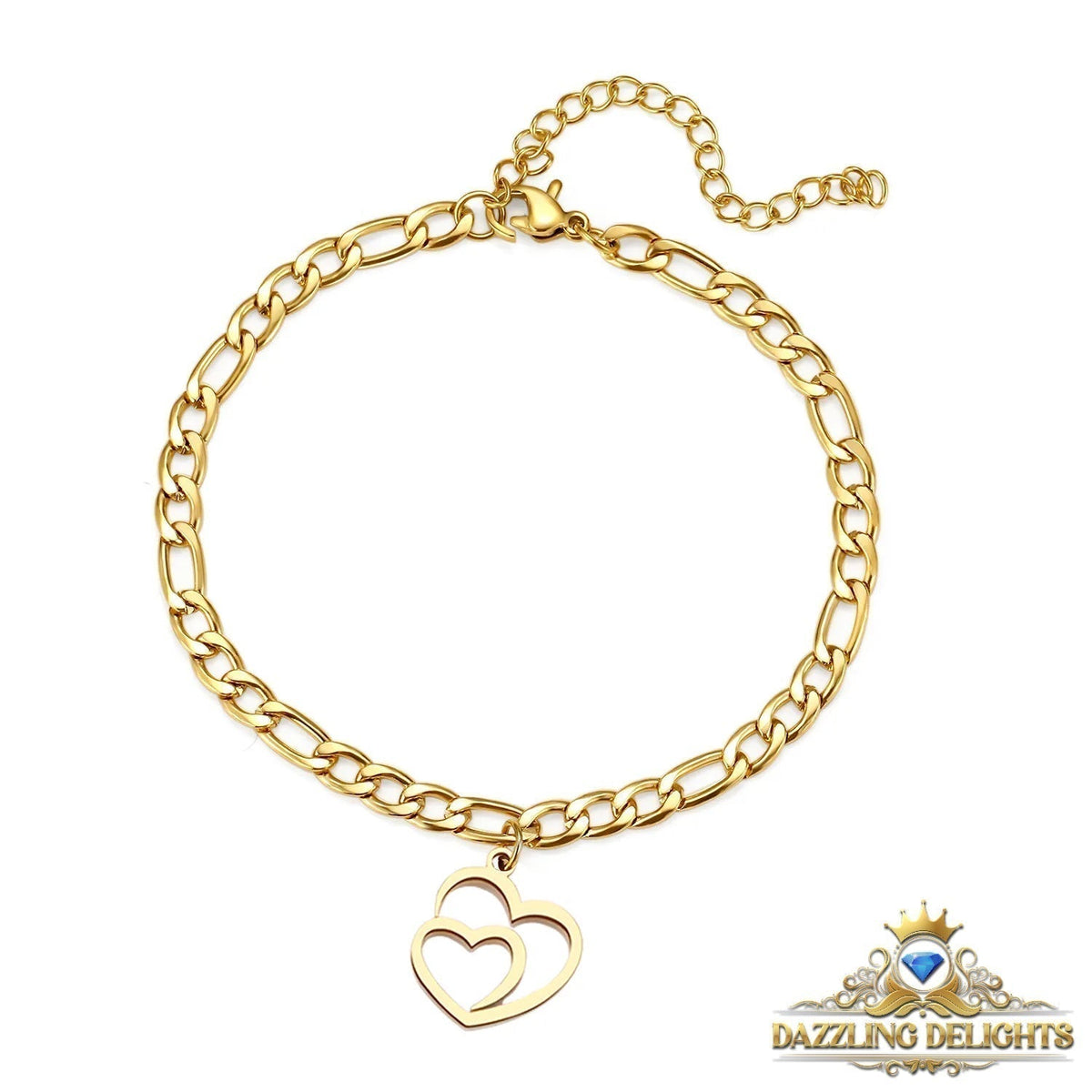 Titanium Double Heart Bracelet - Premium Jewelry from Dazzling Delights - Just $27.95! Shop now at Dazzling Delights