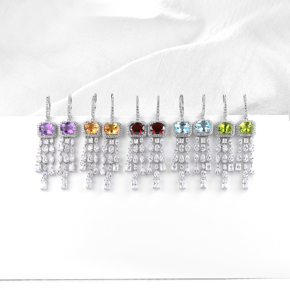 4.5 Carats Natural Gemstone Dangle Earrings - Your Choice of Gemstone - Premium Jewelry from Dazzling Delights - Just $119.95! Shop now at Dazzling Delights