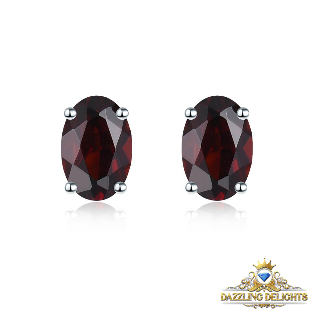 6x4mm Oval Cut Natural Gemstone Stud Earrings - Your Choice of Gemstone - Premium Jewelry from Dazzling Delights - Just $55.95! Shop now at Dazzling Delights