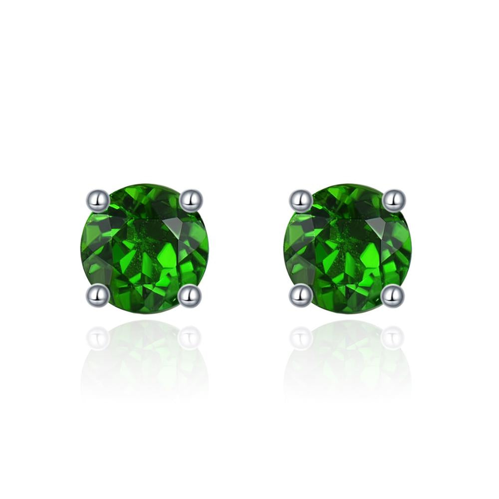 4mm Round Cut Natural Gemstone Stud Earrings - Your Choice of Gemstone - Premium Jewelry from Dazzling Delights - Just $63.95! Shop now at Dazzling Delights