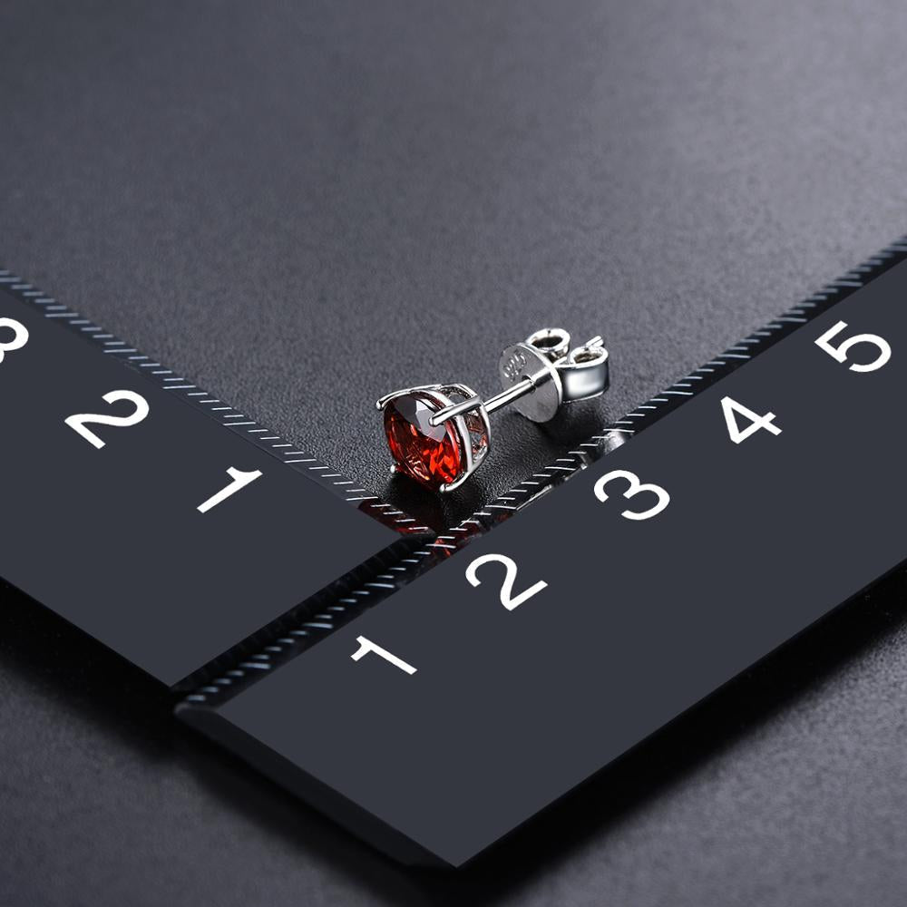 6mm Round Cut Natural Gemstone Stud Earrings - Your Choice of Gemstone - Premium Jewelry from Dazzling Delights - Just $74.95! Shop now at Dazzling Delights