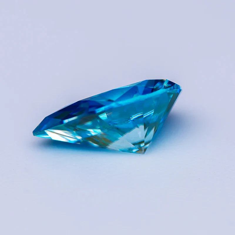 Sea Blue Pear Cut Moissanites - Premium Jewelry from Dazzling Delights - Just $83.33! Shop now at Dazzling Delights