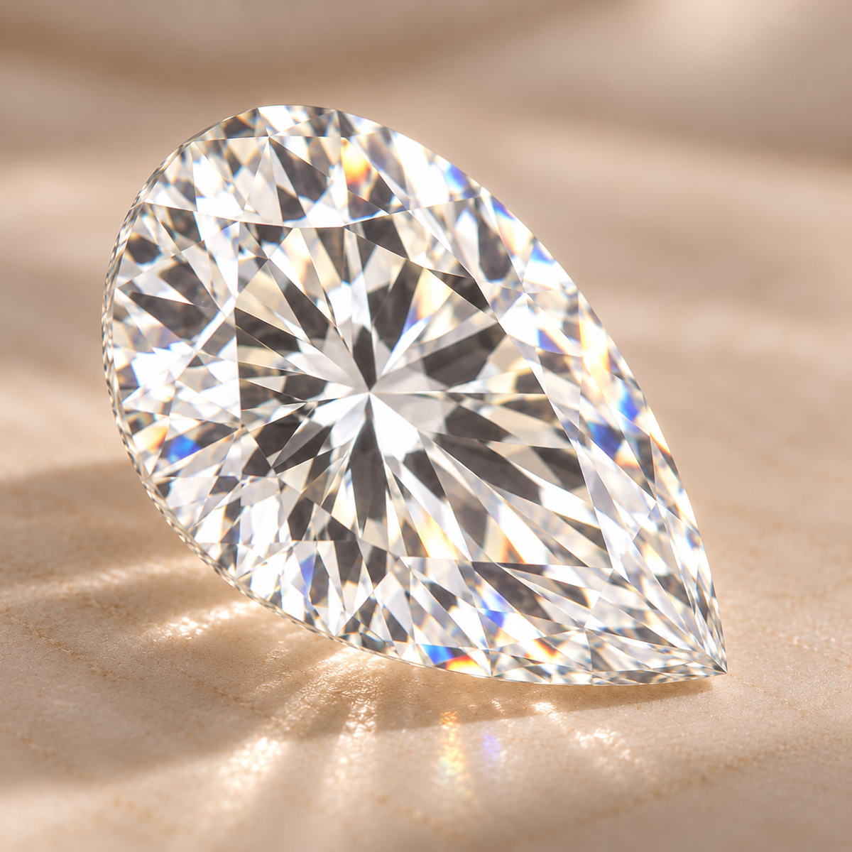 Pear cut loose moissanite – D Colour VVS1