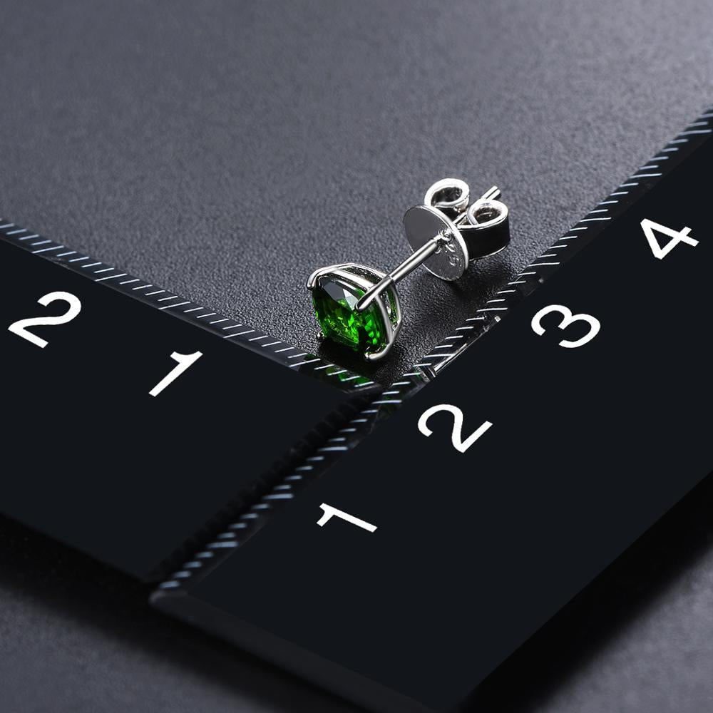 5x5mm Cushion Cut Natural Gemstone Stud Earrings - Your Choice of Gemstone - Premium Jewelry from Dazzling Delights - Just $67.95! Shop now at Dazzling Delights