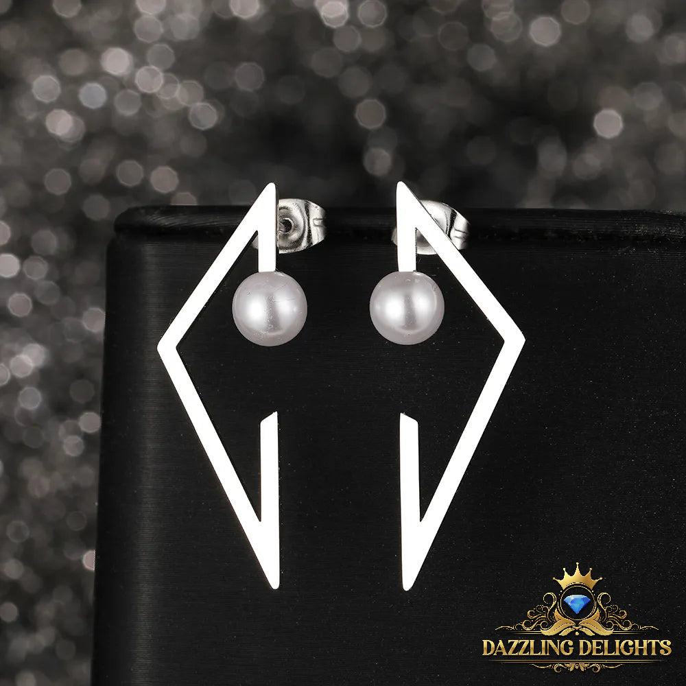 Titanium Inverted Triangle Stud Earrings - Premium Jewelry from Dazzling Delights - Just $27.95! Shop now at Dazzling Delights