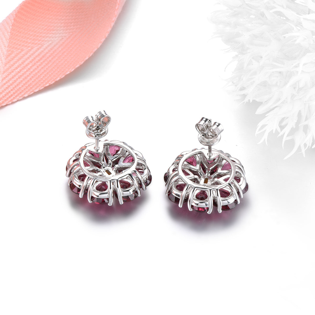 14 Carat Rhodolite Rose Garnet Earrings - Premium Jewelry from Dazzling Delights - Just $196.95! Shop now at Dazzling Delights