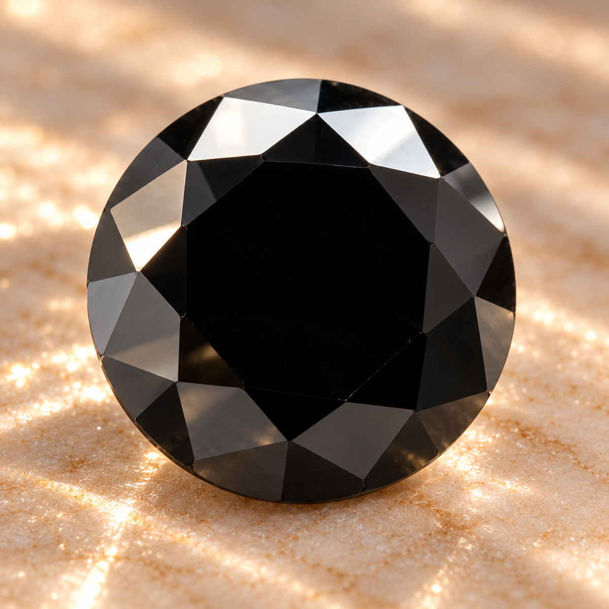 Black Round Brilliant Cut Moissanites