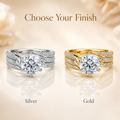 Royal Twist Round Brilliant Moissanite Engagement Ring