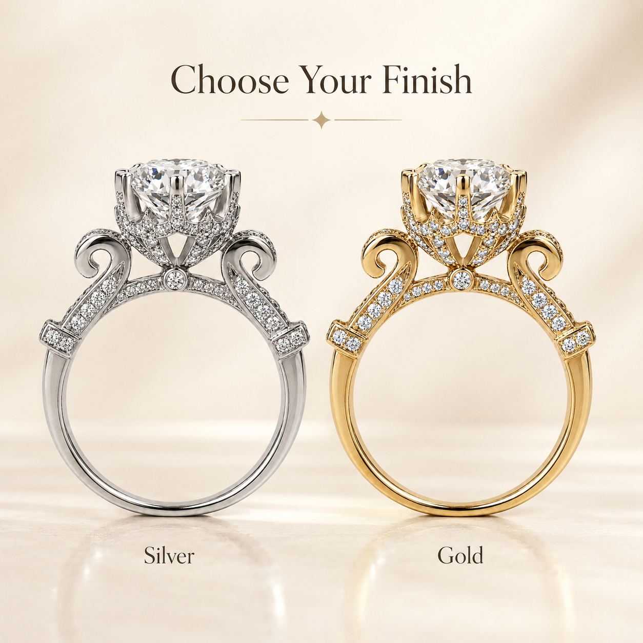 Protea Royale Moissanite Engagement Ring