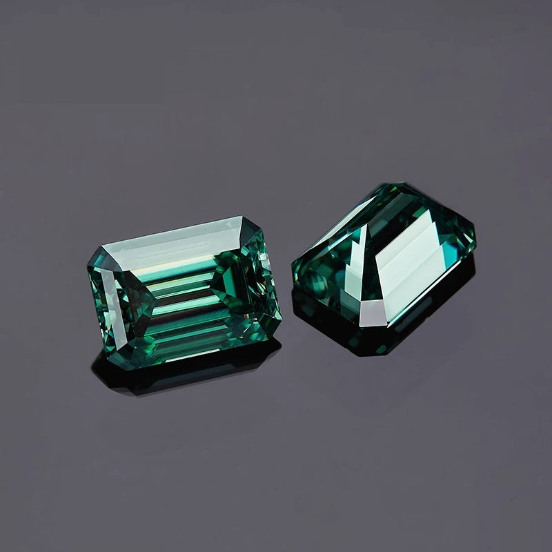 Emerald Green Emerald Cut Moissanites - Premium Jewelry from Dazzling Delights - Just $83.33! Shop now at Dazzling Delights