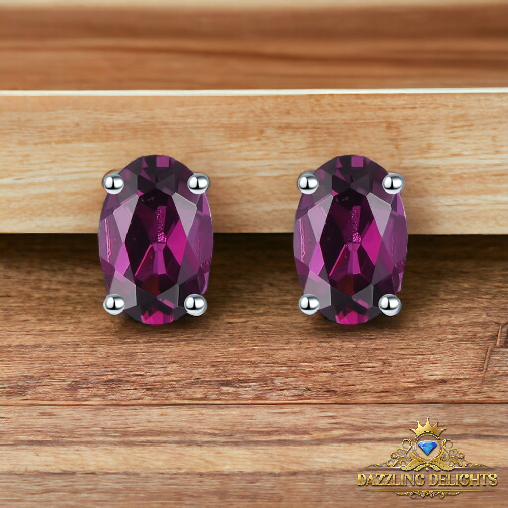 6x4mm Oval Cut Natural Gemstone Stud Earrings - Your Choice of Gemstone - Premium Jewelry from Dazzling Delights - Just $55.95! Shop now at Dazzling Delights
