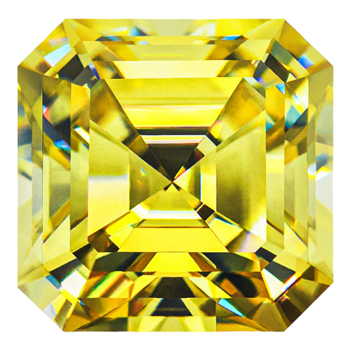 Vivid Canary Yellow Asscher Cut Moissanites - Premium Jewelry from Dazzling Delights - Just $83.33! Shop now at Dazzling Delights