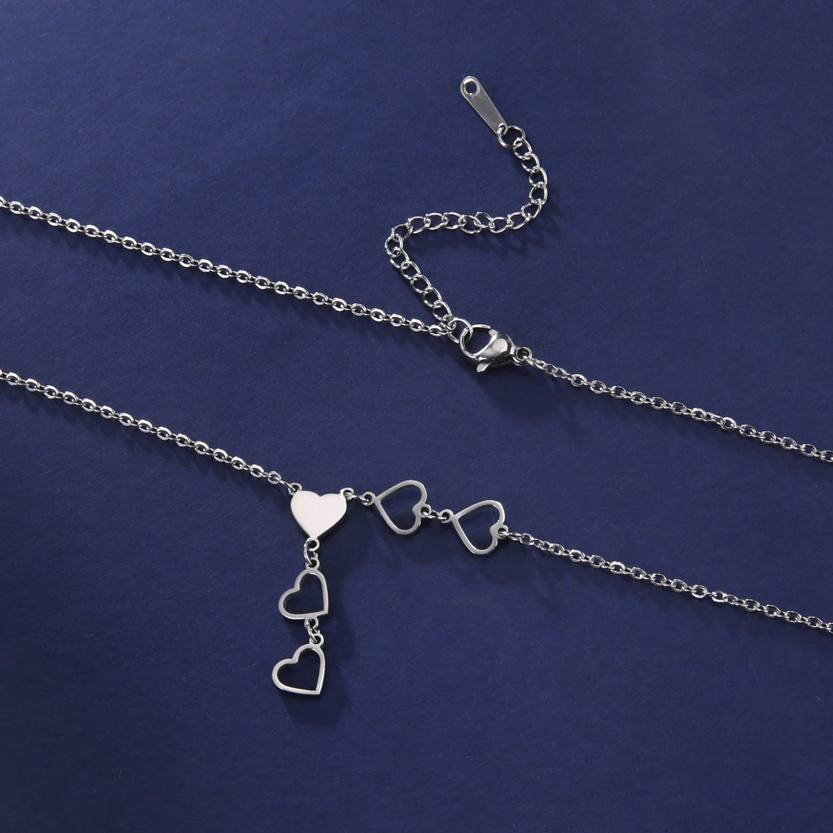 Titanium Five Heart Pendant Necklace - Premium Jewelry from Dazzling Delights - Just $27.95! Shop now at Dazzling Delights