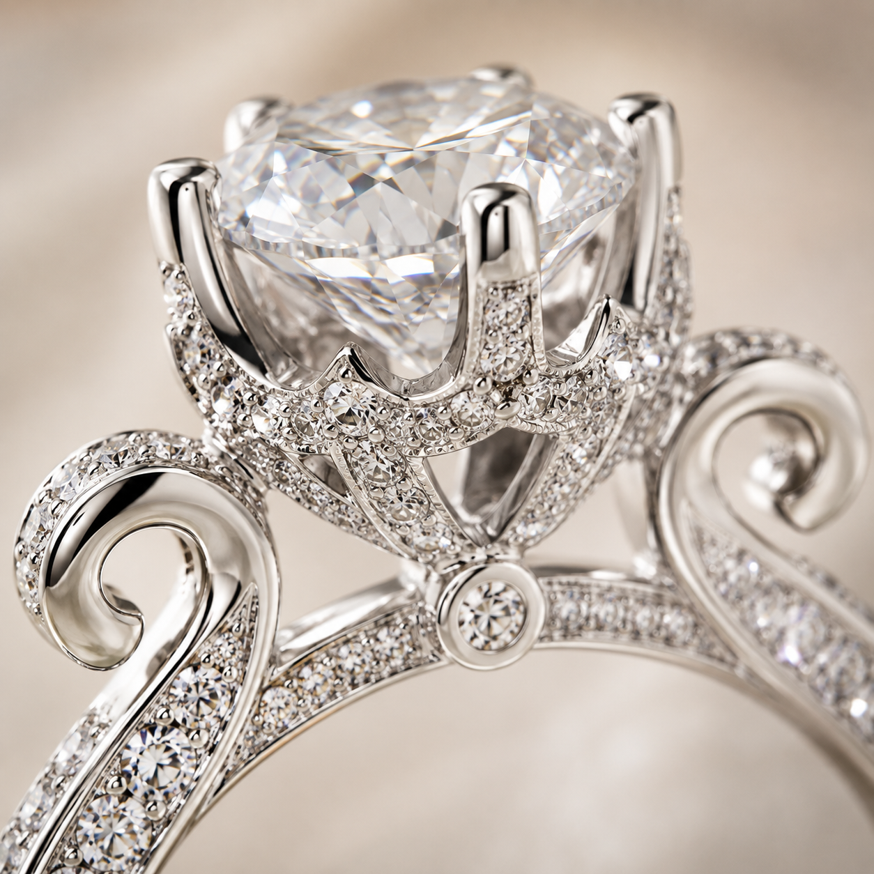 Protea Royale Moissanite Engagement Ring