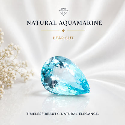 1.07ct Pear Cut Aquamarine