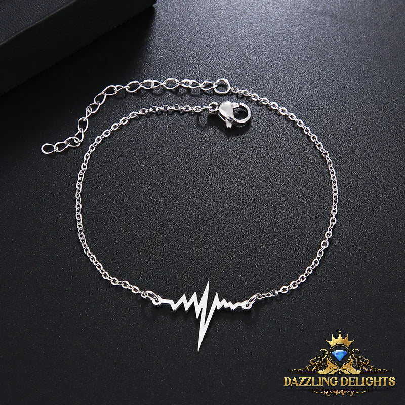 Titanium Heartbeat Bracelet - Premium Jewelry from Dazzling Delights - Just $27.95! Shop now at Dazzling Delights
