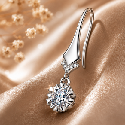 Elegantes brincos de moissanite de 6,5 mm 