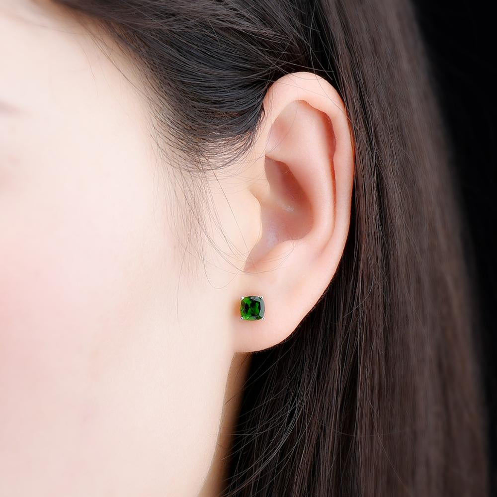 5x5mm Cushion Cut Natural Gemstone Stud Earrings - Your Choice of Gemstone - Premium Jewelry from Dazzling Delights - Just $67.95! Shop now at Dazzling Delights