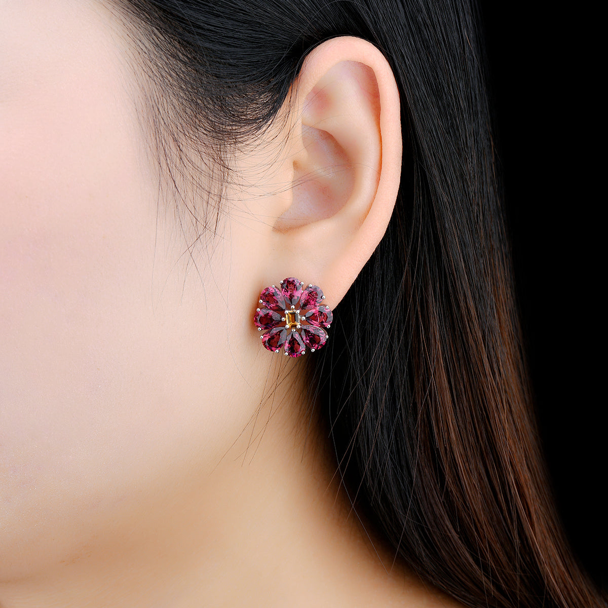 14 Carat Rhodolite Rose Garnet Earrings - Premium Jewelry from Dazzling Delights - Just $196.95! Shop now at Dazzling Delights