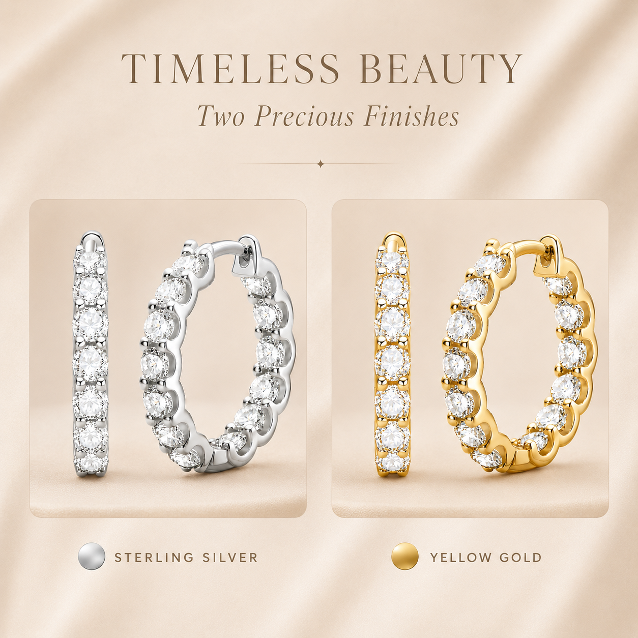Inside Out Moissanite Hoop Earrings – 2.6ct