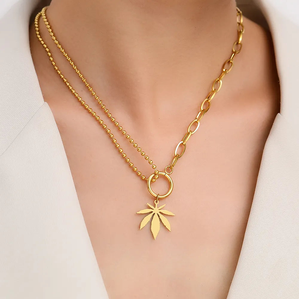 Titanium Leaf Pendant Necklace - Premium Jewelry from Dazzling Delights - Just $24.95! Shop now at Dazzling Delights