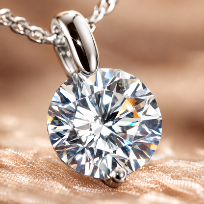 Colar com pingente de gota de moissanite 