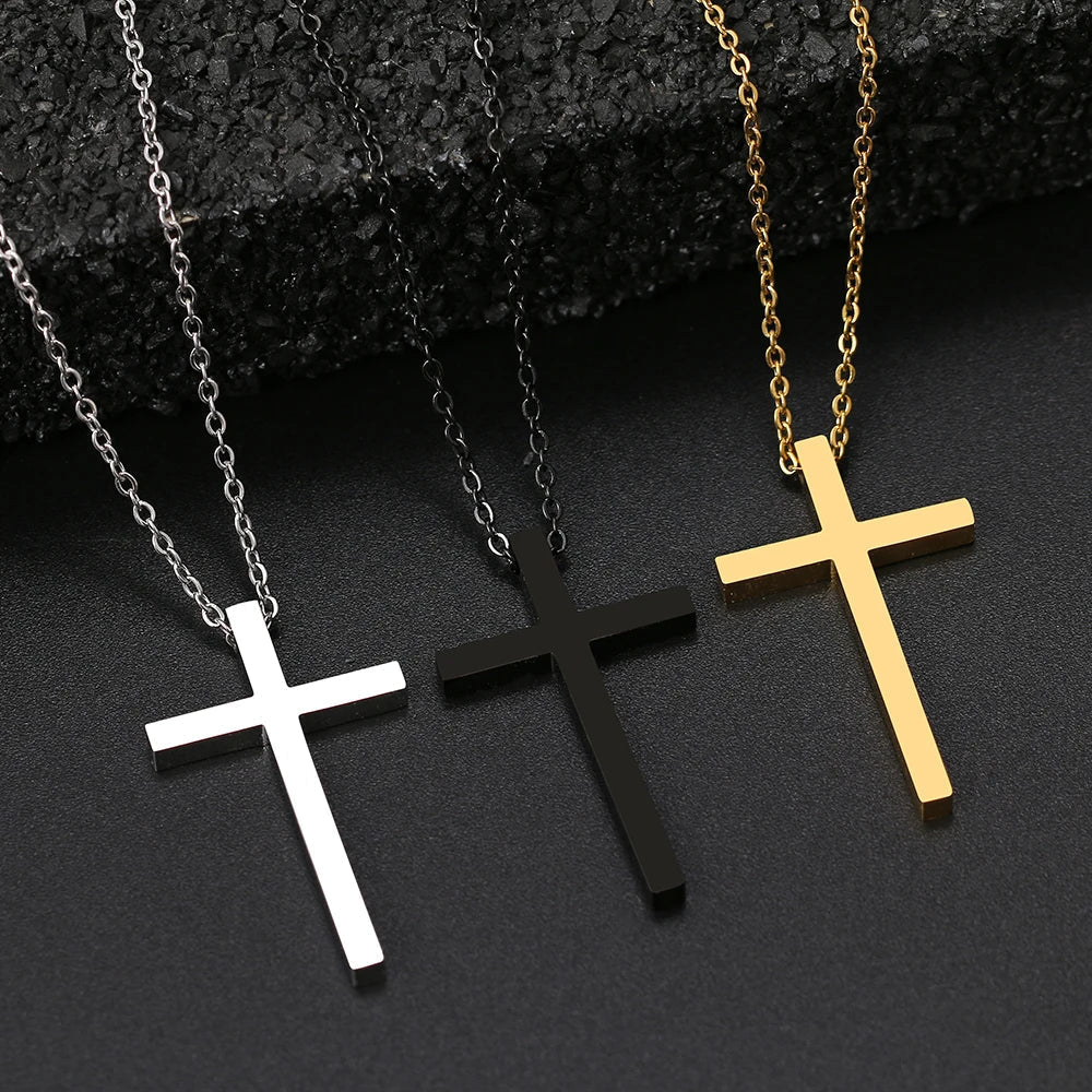 Titanium Cross Pendant Necklace - Premium Jewelry from Dazzling Delights - Just $24.95! Shop now at Dazzling Delights