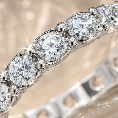 Anillo de boda de moissanita de corte brillante redondo de 2,1 quilates