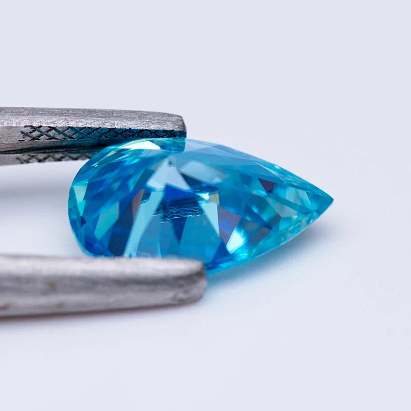 Sea Blue Pear Cut Moissanites - Premium Jewelry from Dazzling Delights - Just $83.33! Shop now at Dazzling Delights
