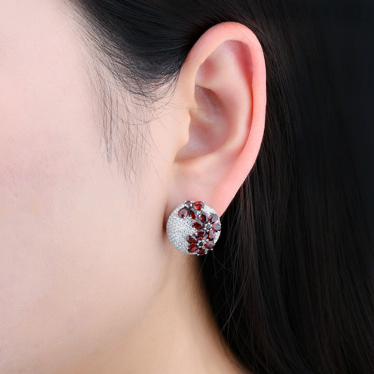 5.2 Carats Garnet Flower Earrings - Premium Jewelry from Dazzling Delights - Just $127.95! Shop now at Dazzling Delights