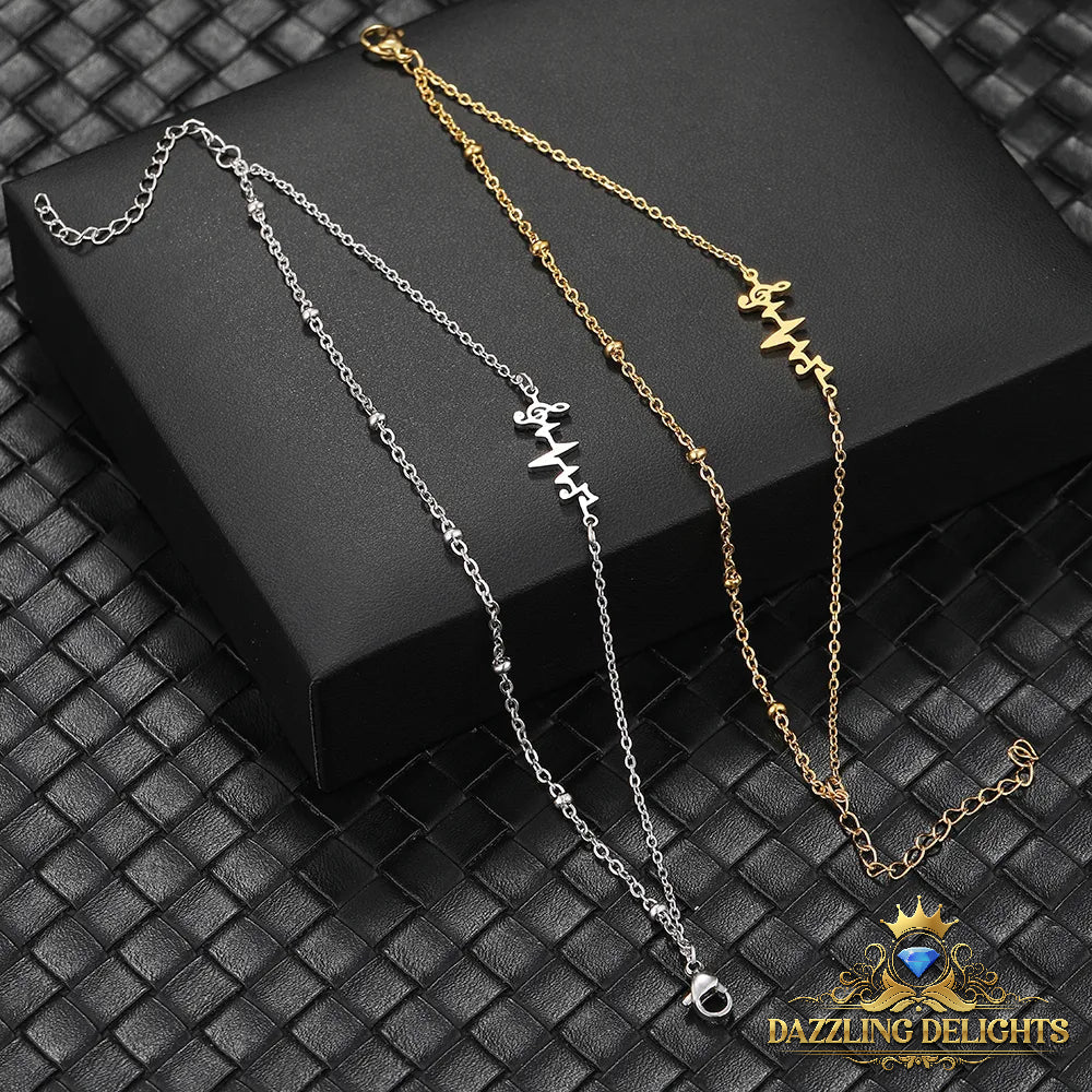 Titanium Musical Heartbeat Bracelet - Premium Jewelry from Dazzling Delights - Just $27.95! Shop now at Dazzling Delights