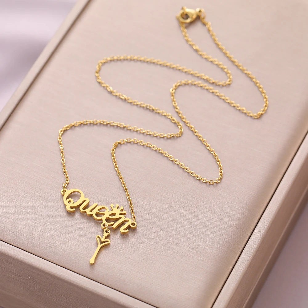 Titanium Queen Pendant Necklace - Premium Jewelry from Dazzling Delights - Just $24.95! Shop now at Dazzling Delights