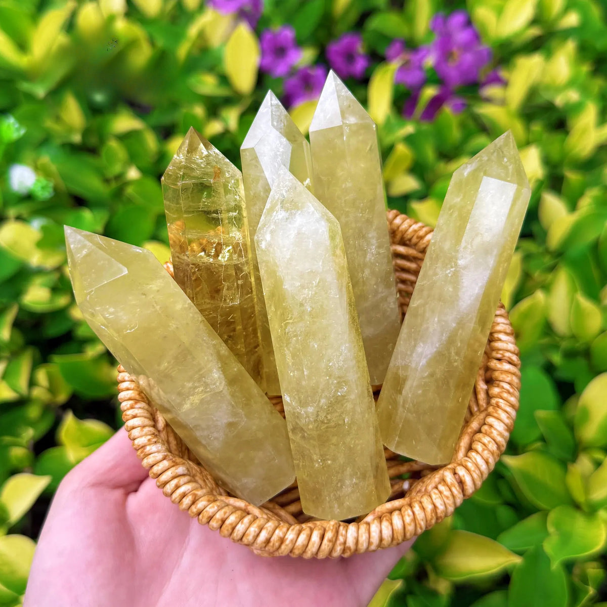 Radiant Natural Citrine Tower Point – Golden Obelisk Wand (November Birthstone)